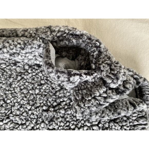 Original Weatherproof Pullover Grey and Black Sherpa Quarterzip XXL - Picture 2 of 10